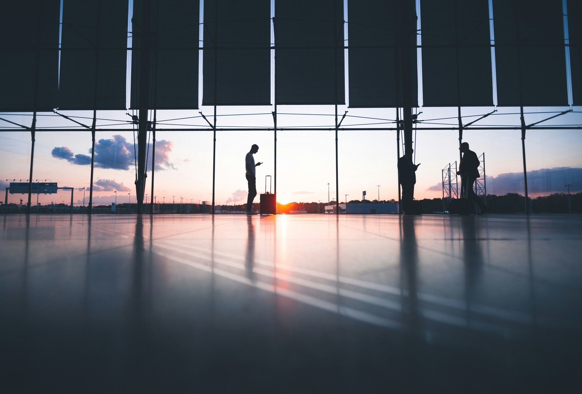 Airport scene waiting