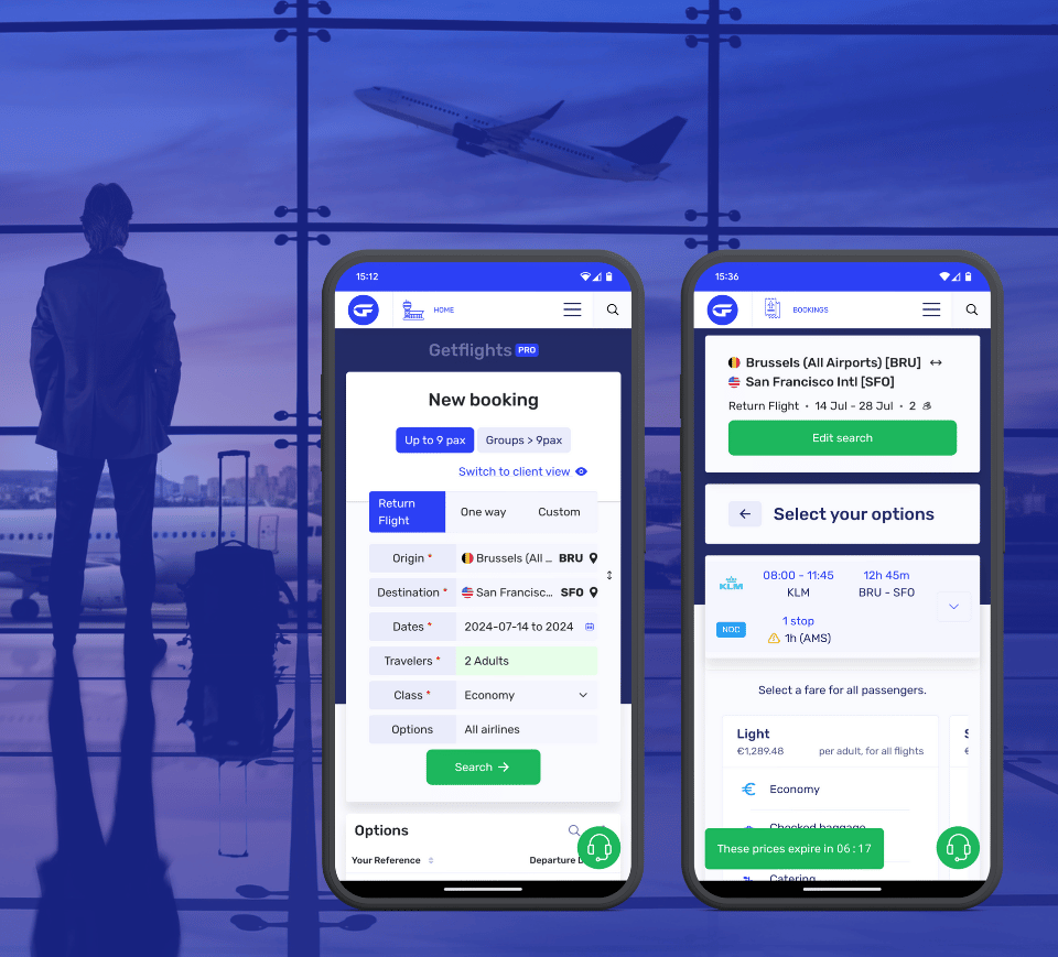 Getflights Pro Mockup Mobile